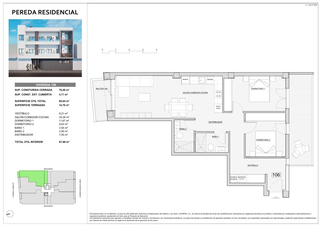 Plano Vivienda 106